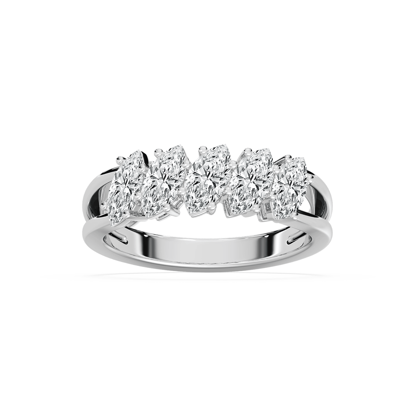 Raina 2 ctw Marquise Lab Grown Diamond Five-Stone Anniversary Band