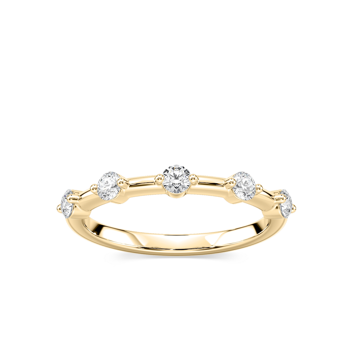 Leah 1/3 ctw Round Lab Grown Diamond Station Anniversary Band