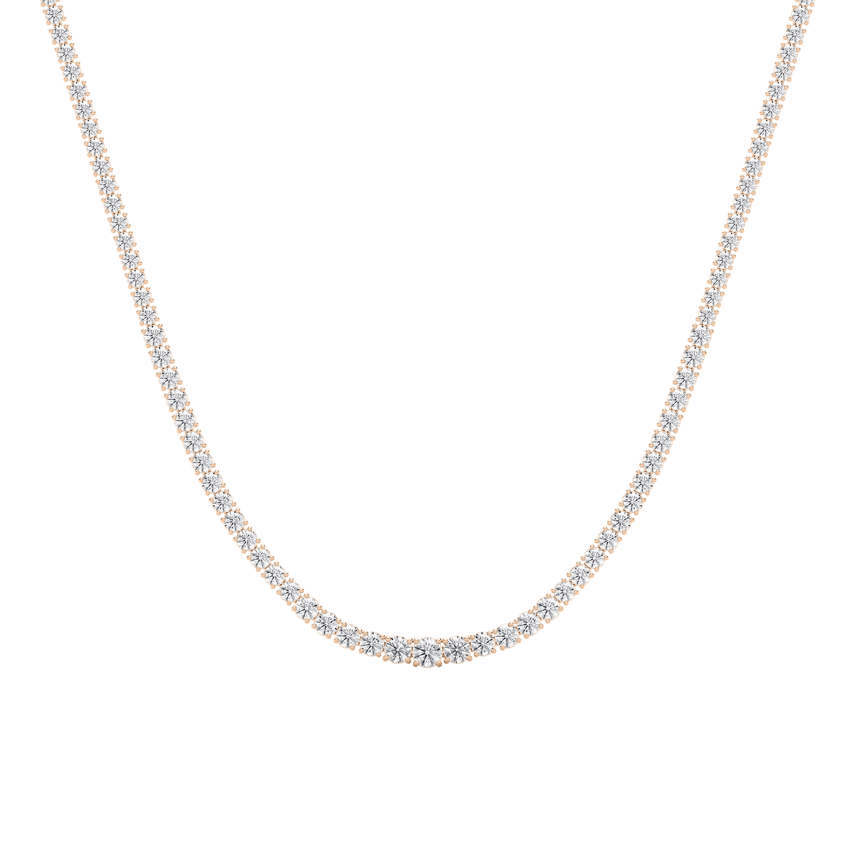 18 ¾ ctw Round Lab Grown Diamond Riviera Tennis Necklace - 18 Inches