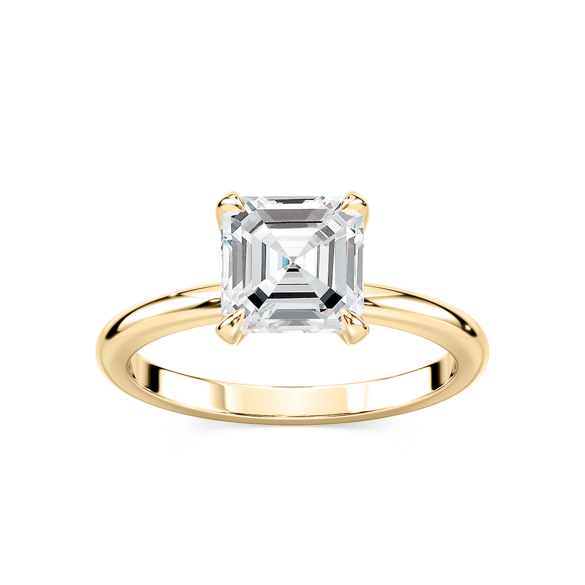 Romy Asscher Lab Grown Diamond Low Profile Solitaire Engagement Ring