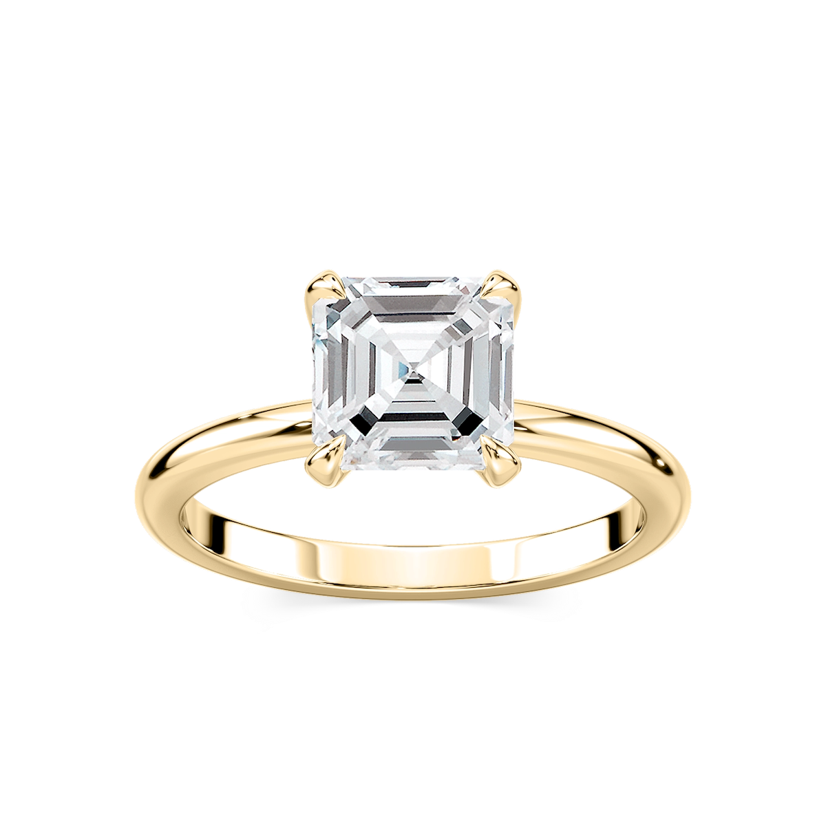 Romy Asscher Lab Grown Diamond Low Profile Solitaire Engagement Ring