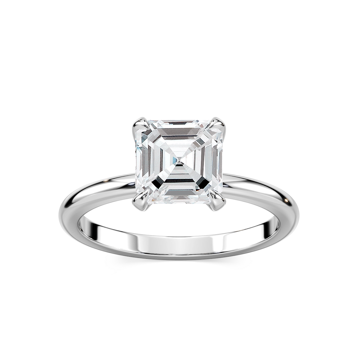 Romy Asscher Lab Grown Diamond Low Profile Solitaire Engagement Ring