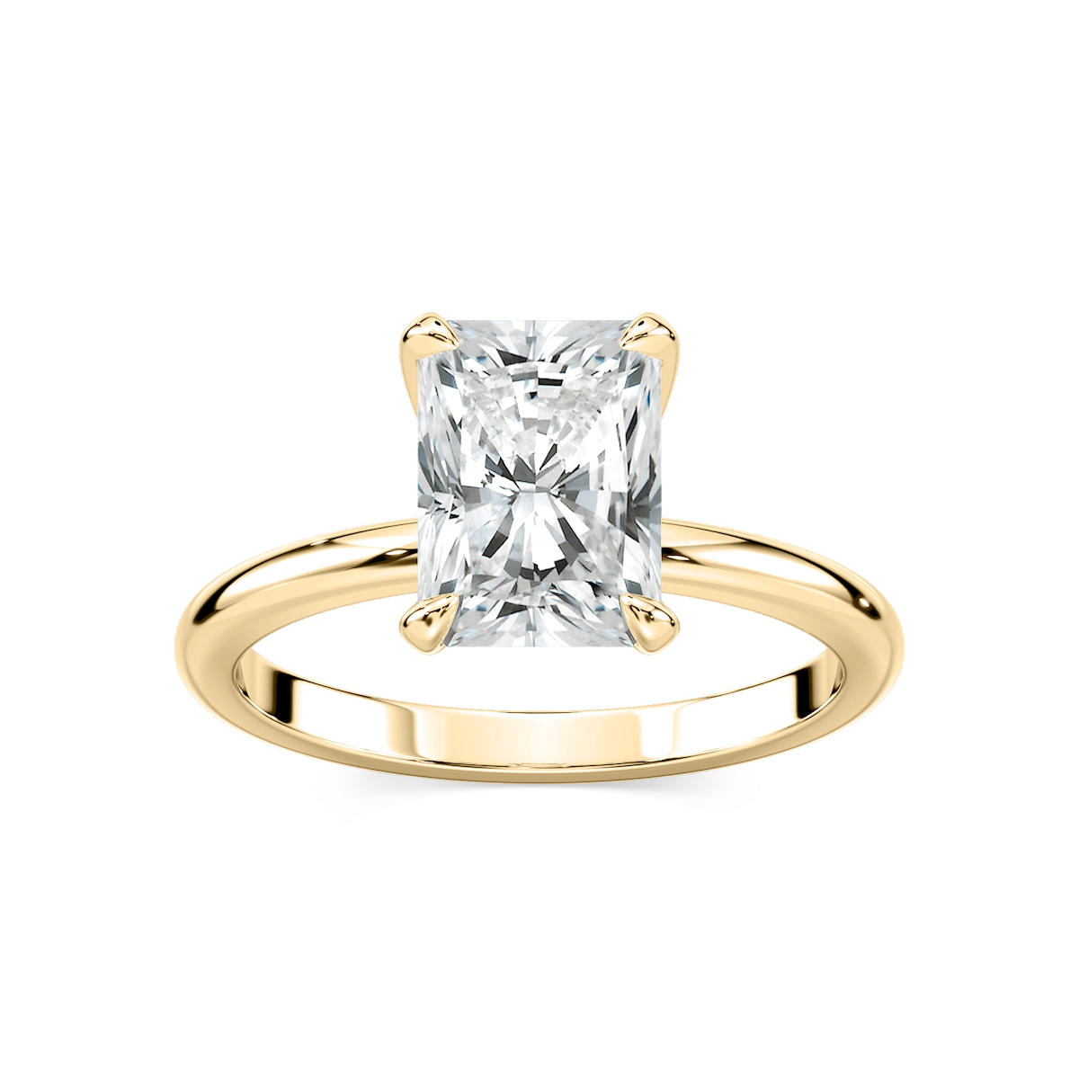 Romy Radiant Lab Grown Diamond Low Profile Solitaire Engagement Ring