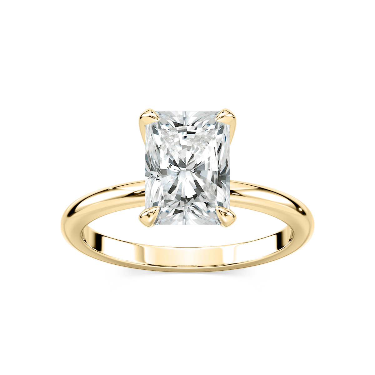Romy Radiant Lab Grown Diamond Low Profile Solitaire Engagement Ring
