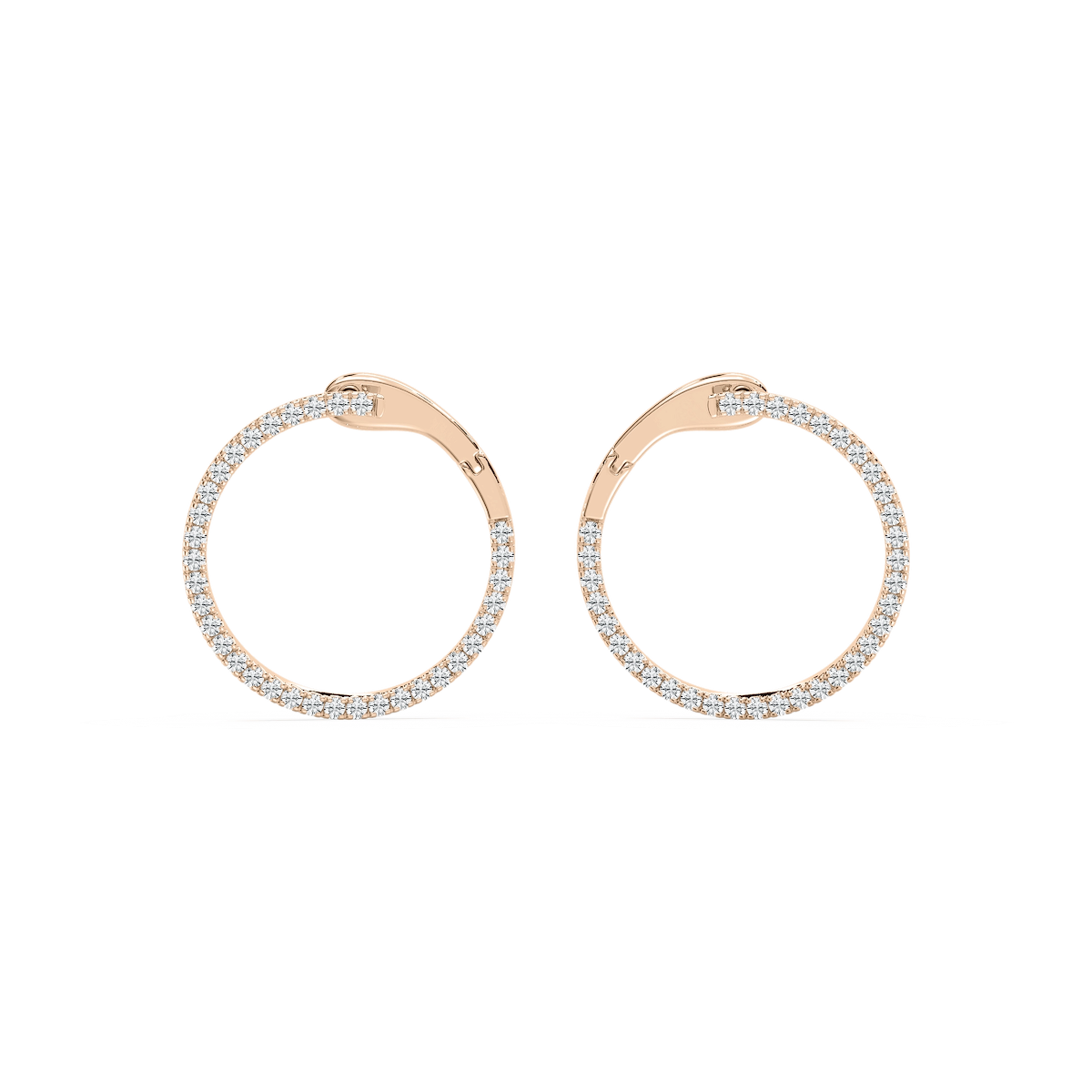 2/5 ctw Round Lab Grown Diamond Drop Earrings