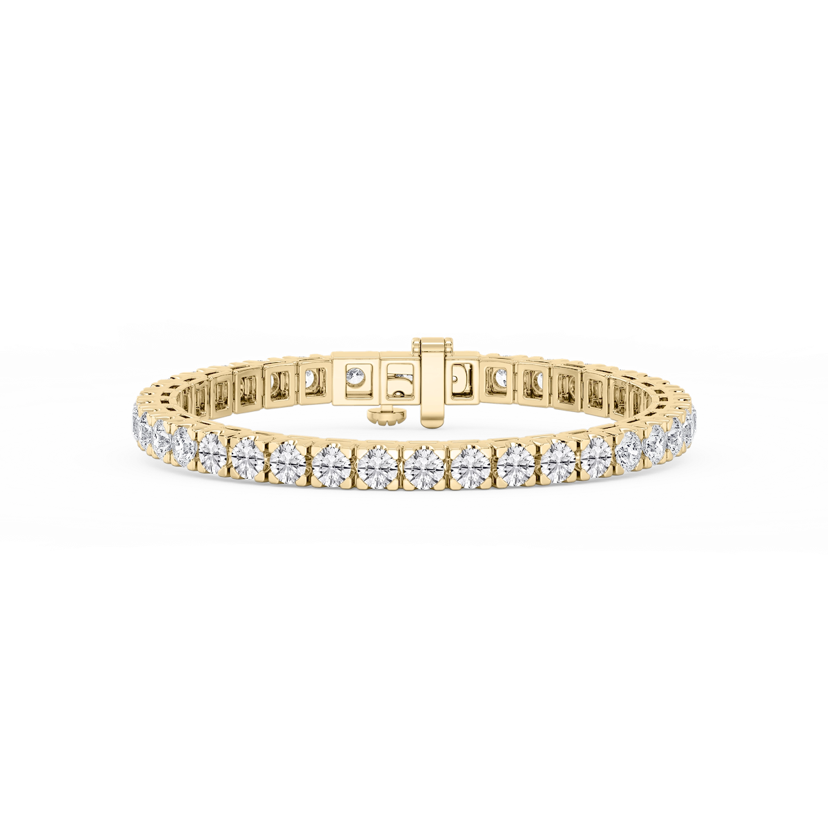 Round Lab Grown Diamond Classic Box Four Prong Tennis Bracelet  - 7 Inches
