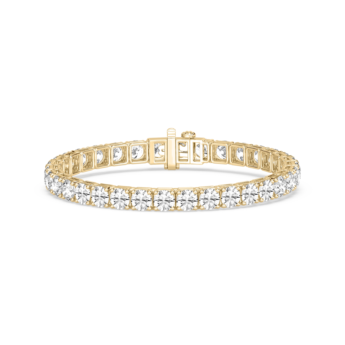 Round Lab Grown Diamond Classic Box Four Prong Tennis Bracelet  - 7 Inches