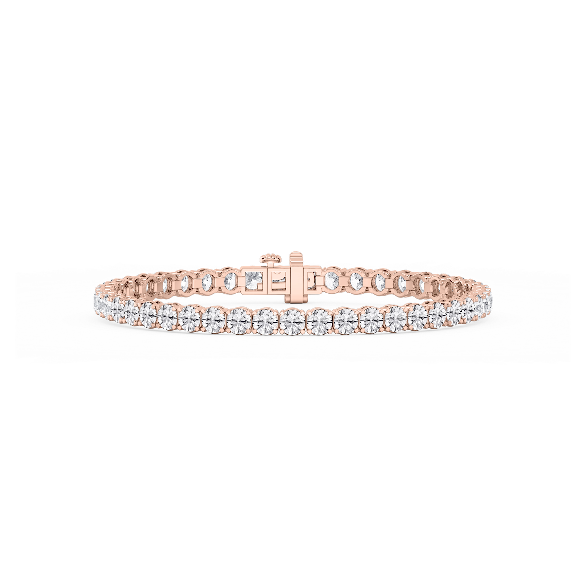 Round Lab Grown Diamond Petite Classic Rounded Four Prong Tennis Bracelet - 7 Inches