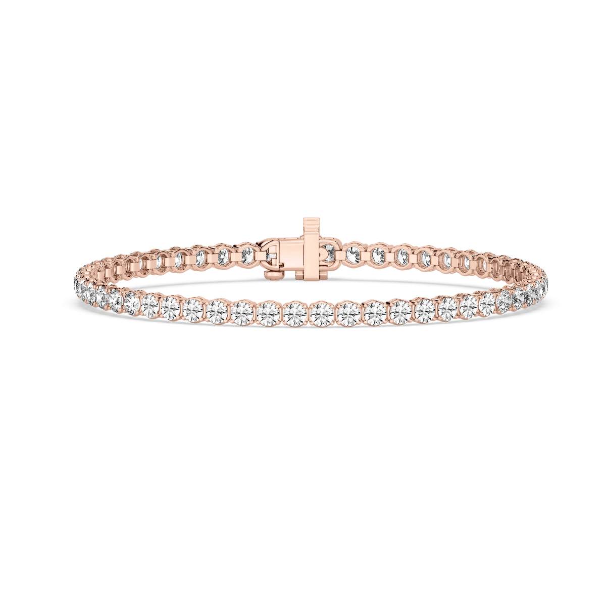 Round Lab Grown Diamond Petite Classic Rounded Four Prong Tennis Bracelet - 7 Inches