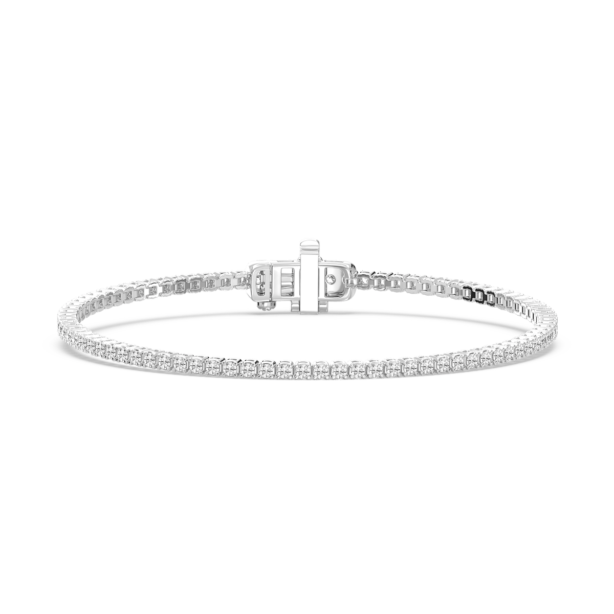 Round Lab Grown Diamond Petite Classic Rounded Four Prong Tennis Bracelet - 7 Inches