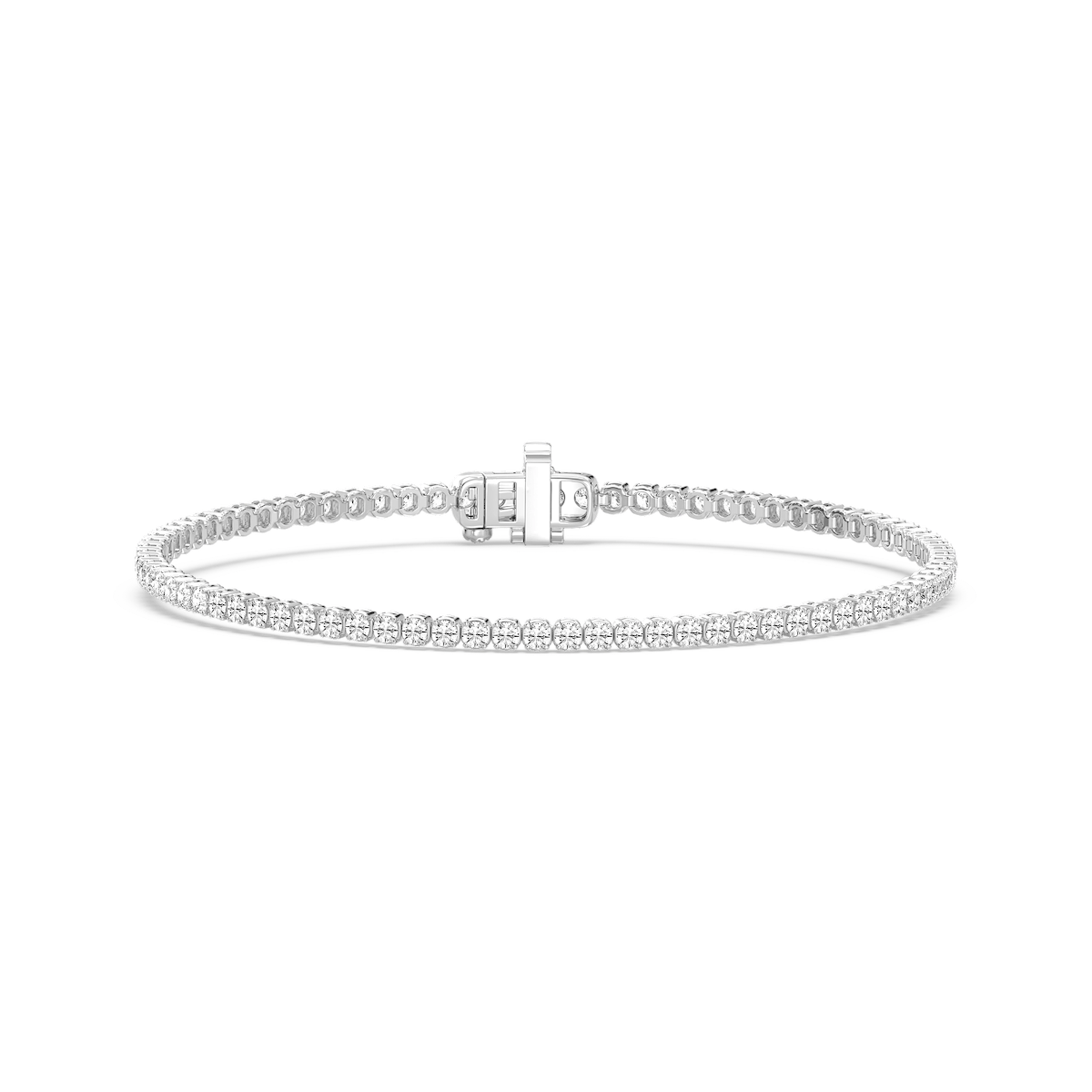 Round Lab Grown Diamond Petite Classic Rounded Four Prong Tennis Bracelet - 7 Inches