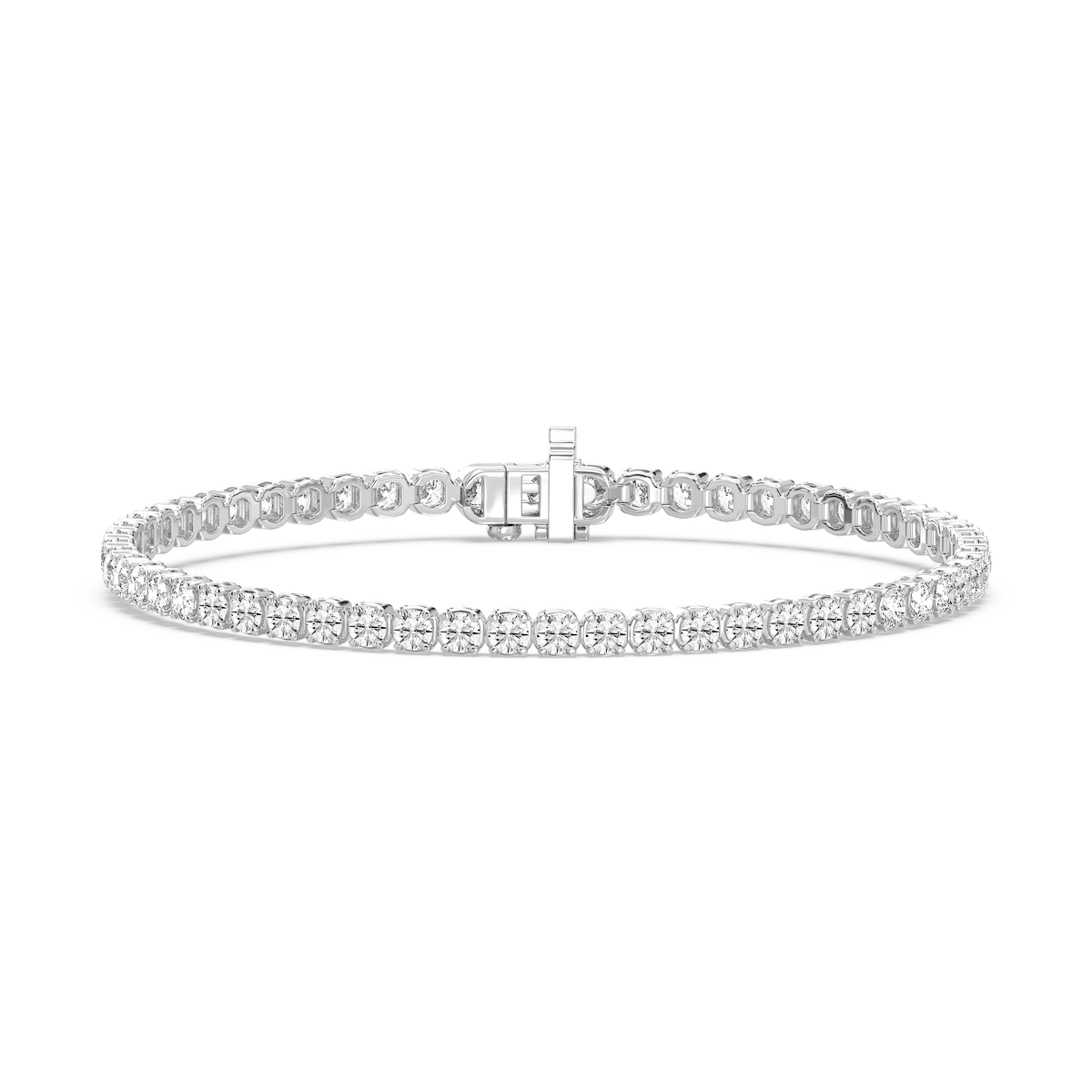 Round Lab Grown Diamond Petite Classic Rounded Four Prong Tennis Bracelet - 7 Inches