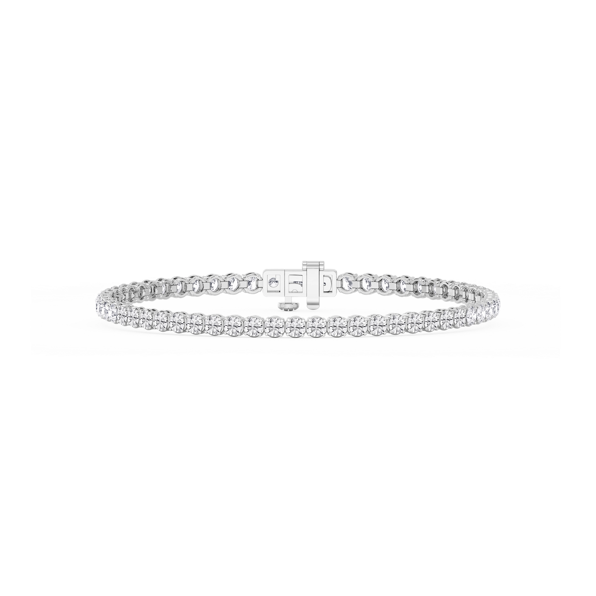 Round Lab Grown Diamond Petite Classic Rounded Four Prong Tennis Bracelet - 7 Inches