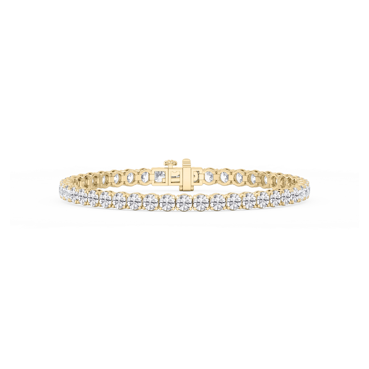 Round Lab Grown Diamond Petite Classic Rounded Four Prong Tennis Bracelet - 7 Inches