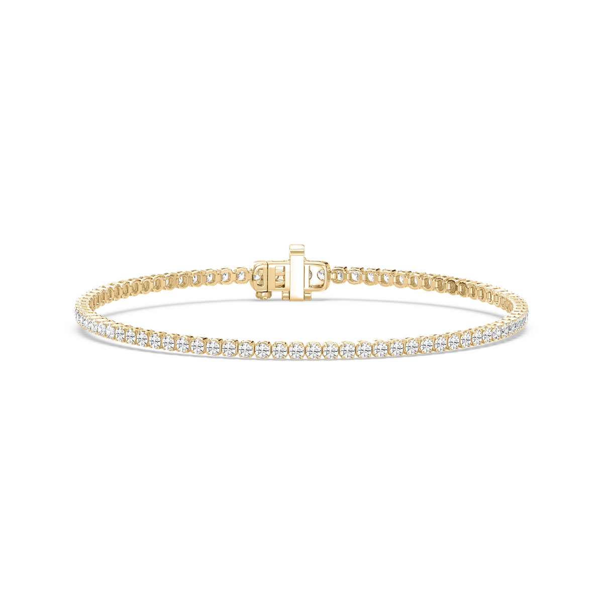 Round Lab Grown Diamond Petite Classic Rounded Four Prong Tennis Bracelet - 7 Inches