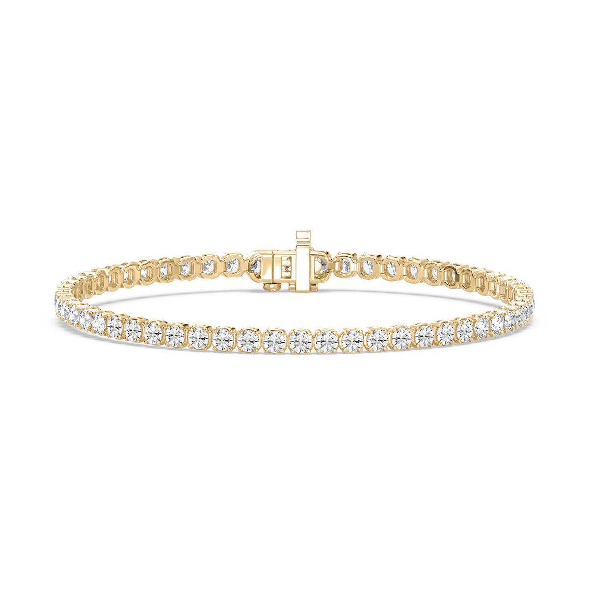 Round Lab Grown Diamond Petite Classic Rounded Four Prong Tennis Bracelet - 7 Inches