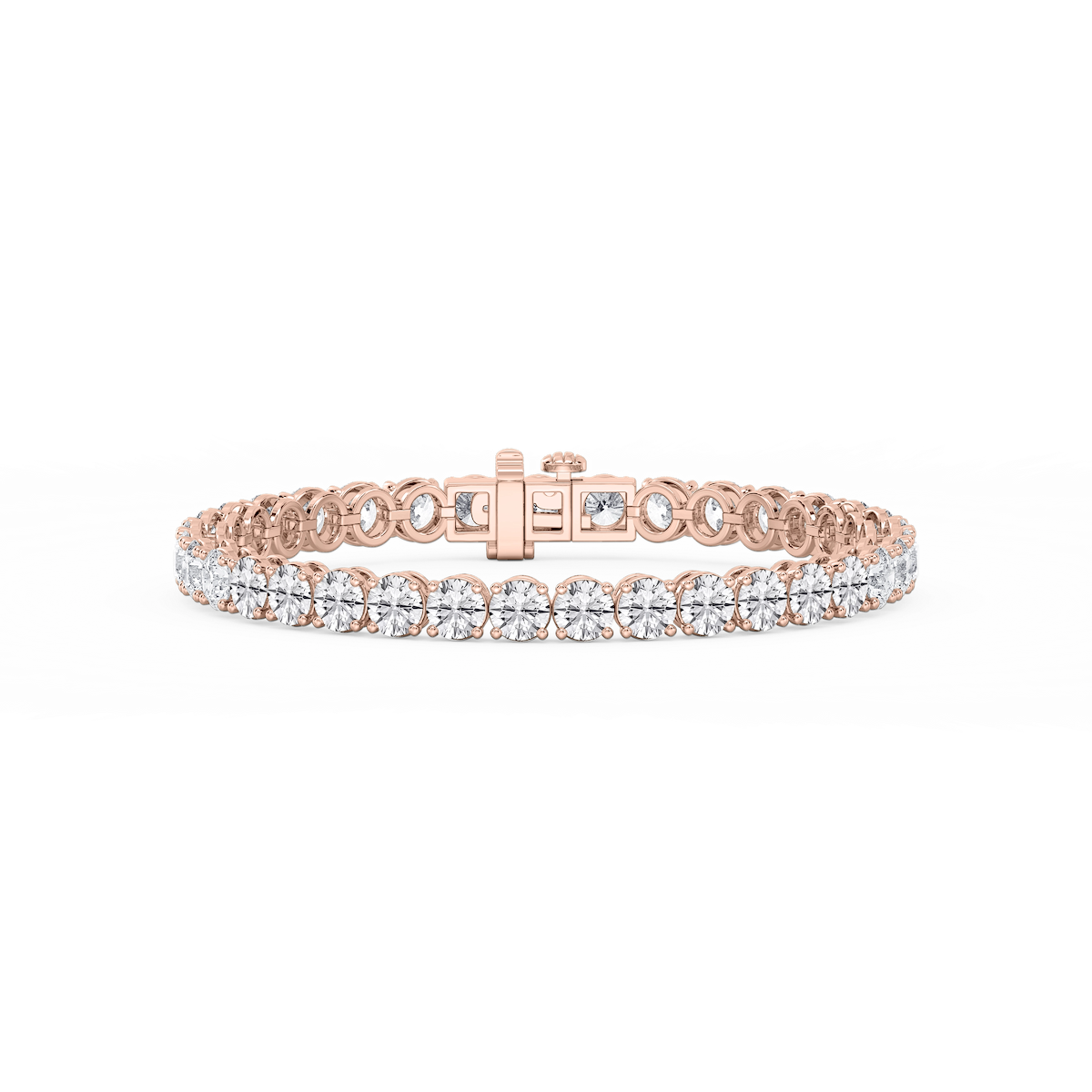 Round Lab Grown Diamond Classic Rounded Four Prong Tennis Bracelet - 7 Inches