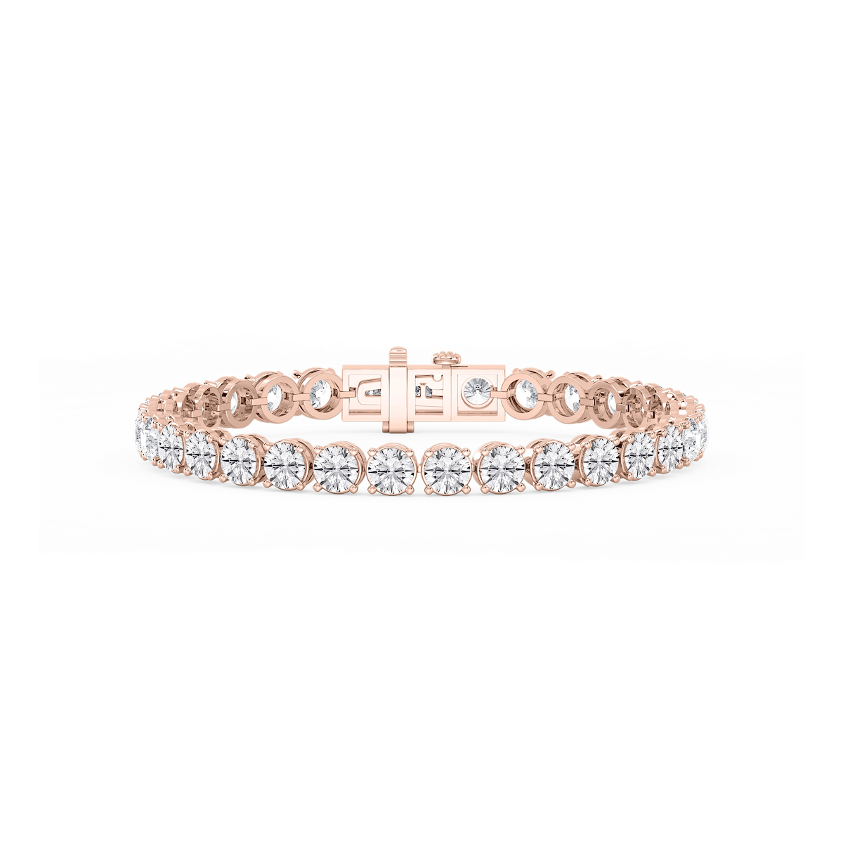 Round Lab Grown Diamond Classic Rounded Four Prong Tennis Bracelet - 7 Inches