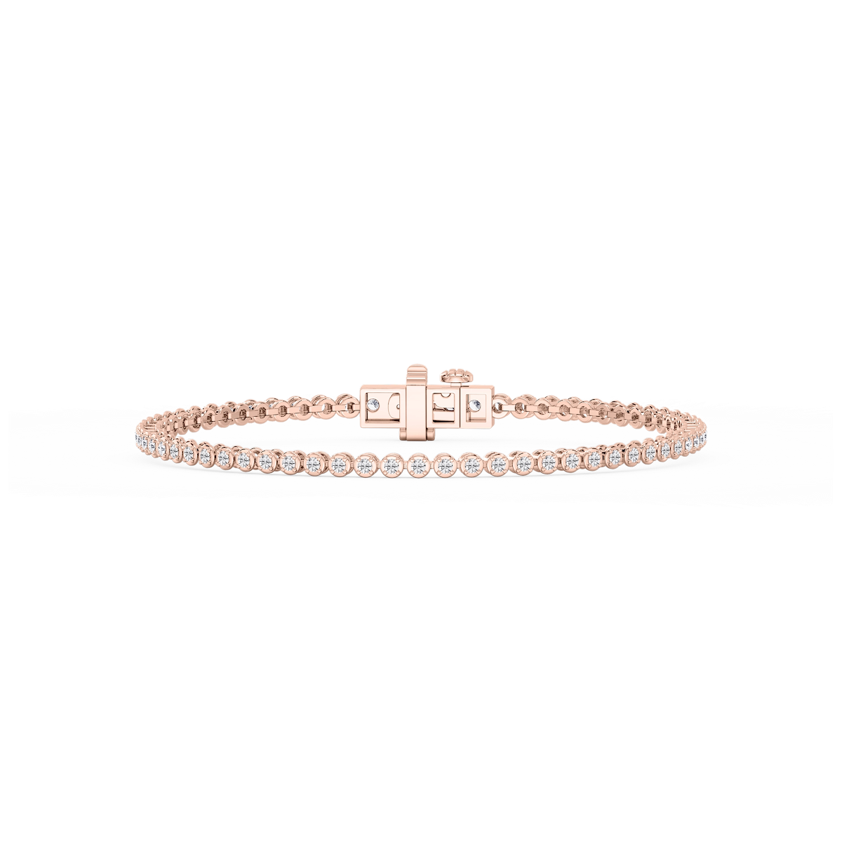 Round Lab Grown Diamond Classic Rounded Four Prong Tennis Bracelet - 7 Inches