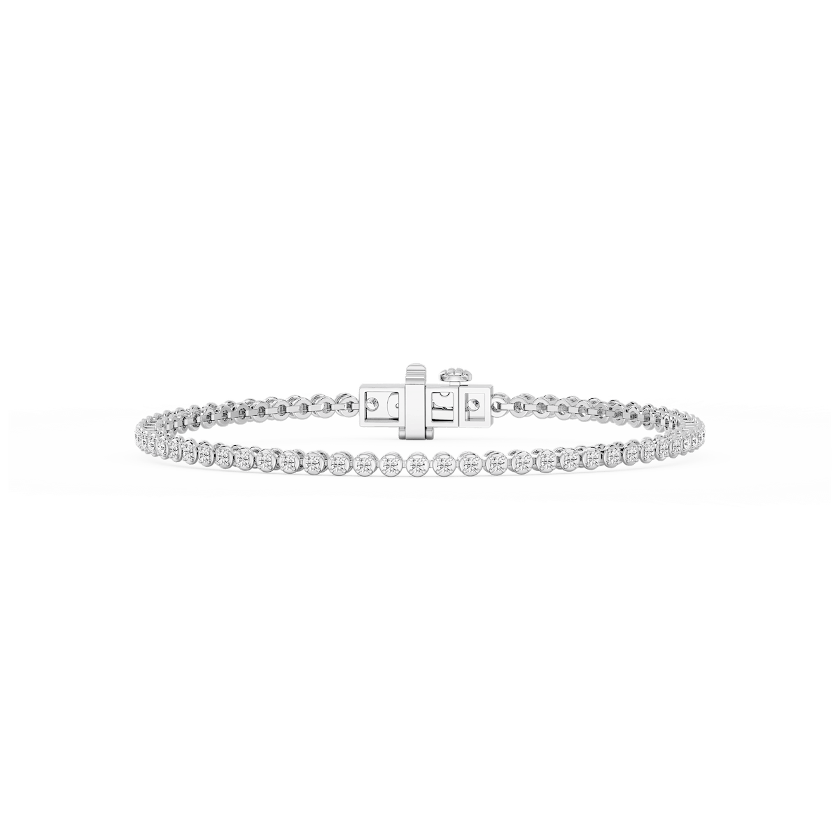 Round Lab Grown Diamond Classic Rounded Four Prong Tennis Bracelet - 7 Inches