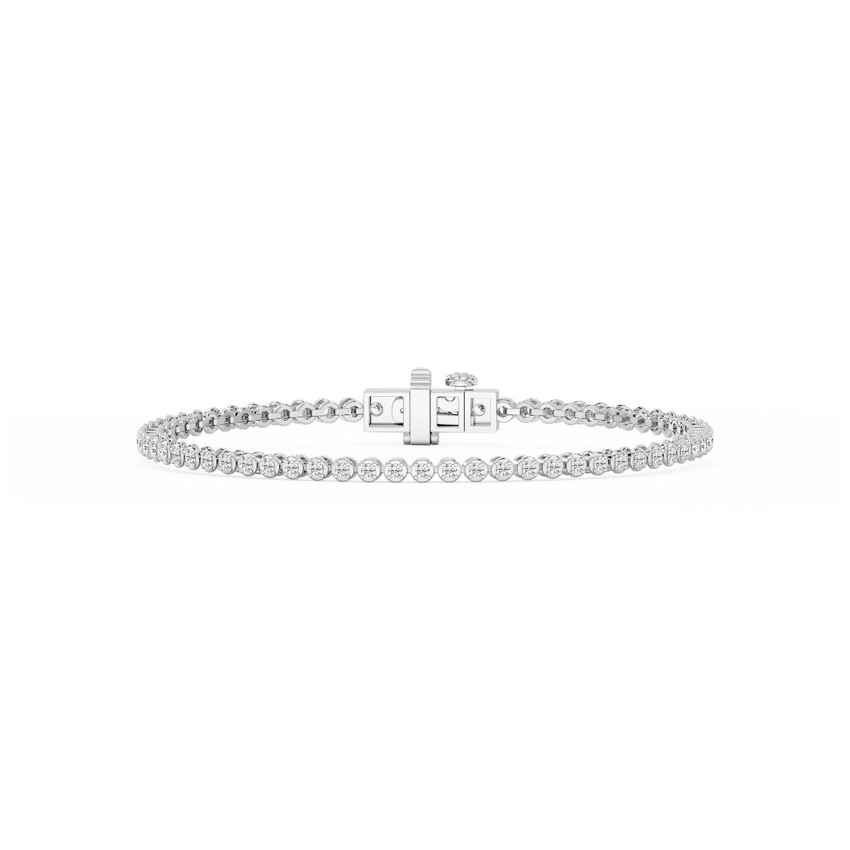 Round Lab Grown Diamond Classic Rounded Four Prong Tennis Bracelet - 7 Inches