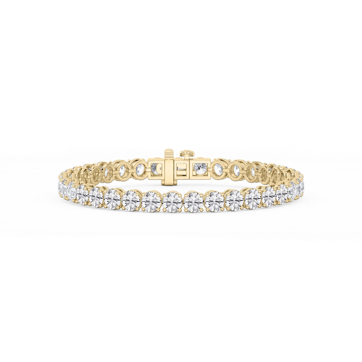 Round Lab Grown Diamond Classic Rounded Four Prong Tennis Bracelet - 7 Inches