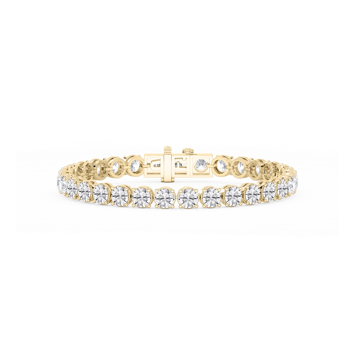 Round Lab Grown Diamond Classic Rounded Four Prong Tennis Bracelet - 7 Inches