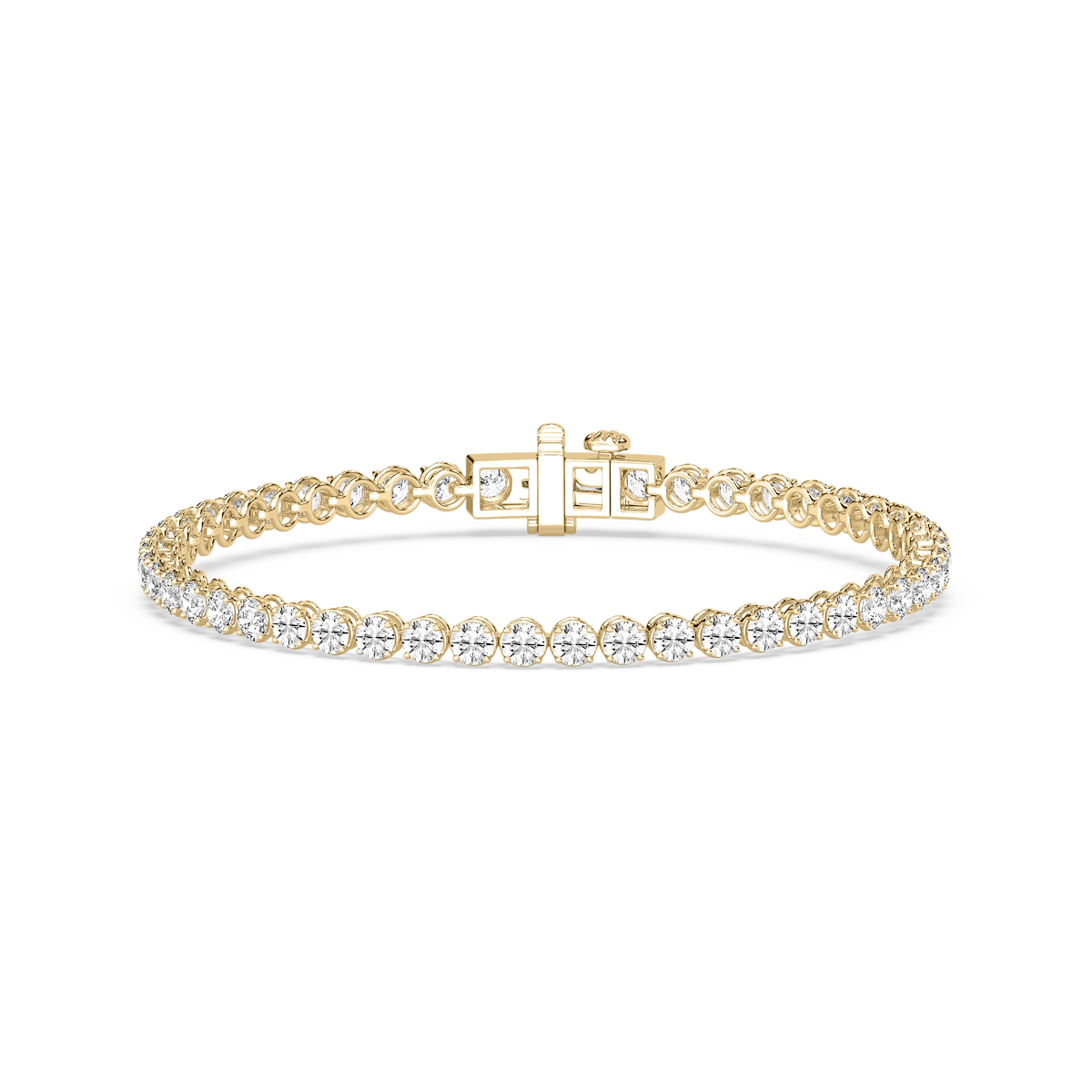 Round Lab Grown Diamond Classic Rounded Four Prong Tennis Bracelet - 7 Inches