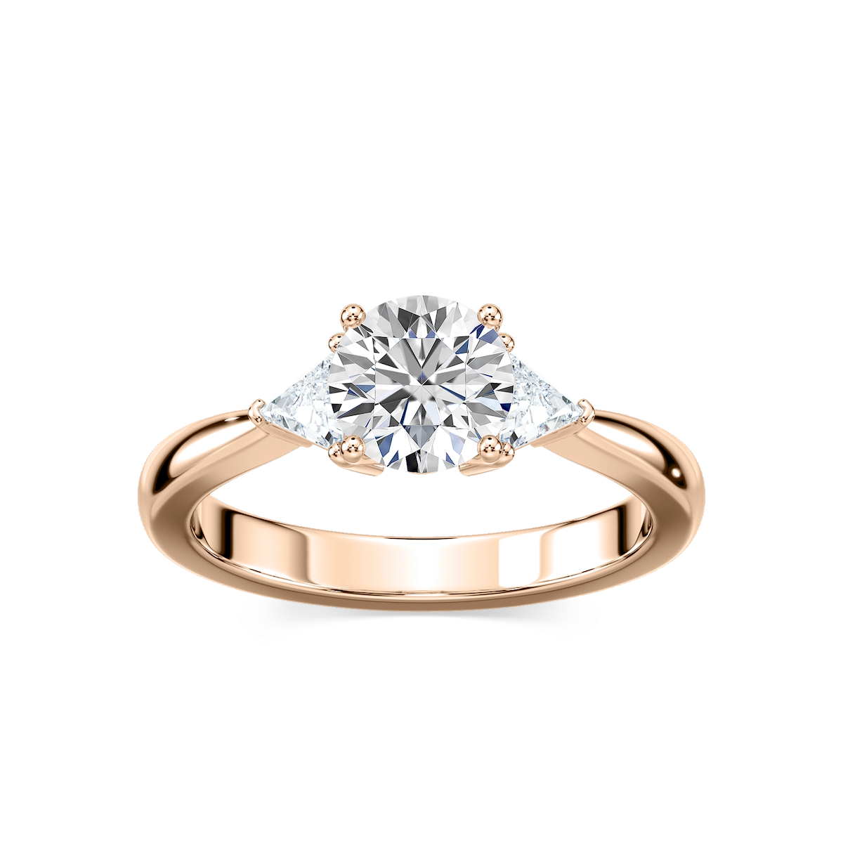 Selma Lab Grown Diamond Trillion Three Stone Engagement Ring