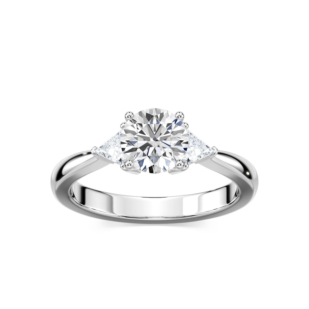 Selma Lab Grown Diamond Trillion Three Stone Engagement Ring