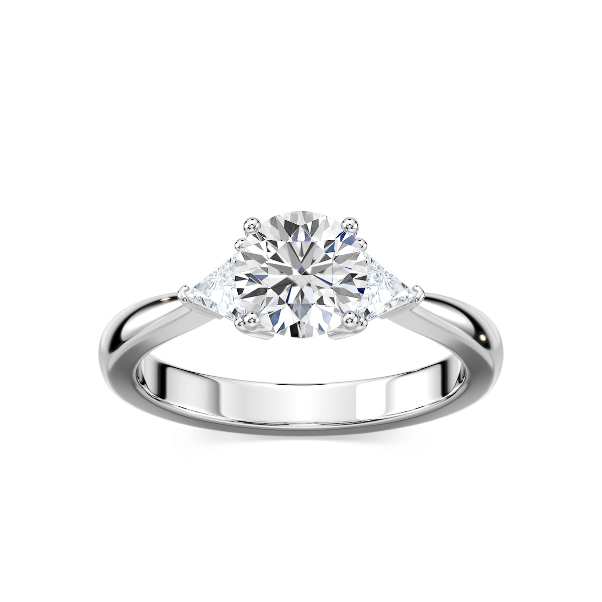 Selma Lab Grown Diamond Trillion Three Stone Engagement Ring