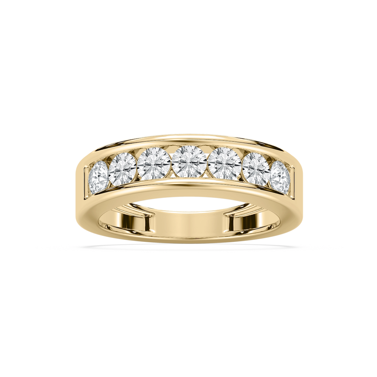 Antonella 1 ctw Round Lab Grown Diamond Seven Stone Channel Anniversary Band