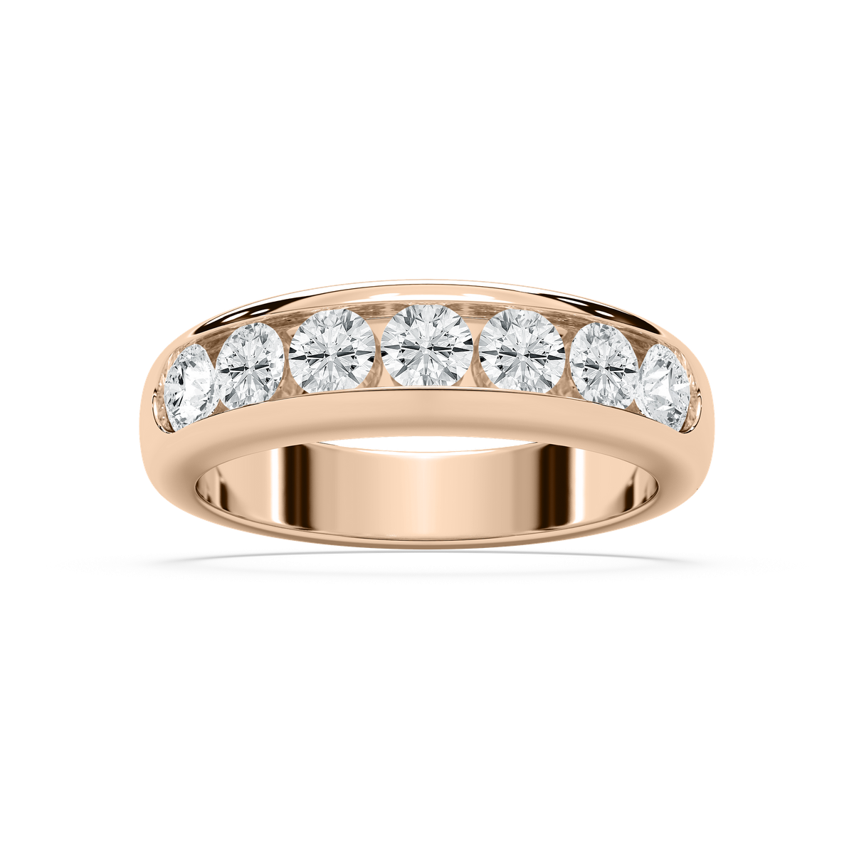 Joshua 1 ⅔ ctw Round Lab Grown Diamond 4.35mm Channel Mens Wedding Band