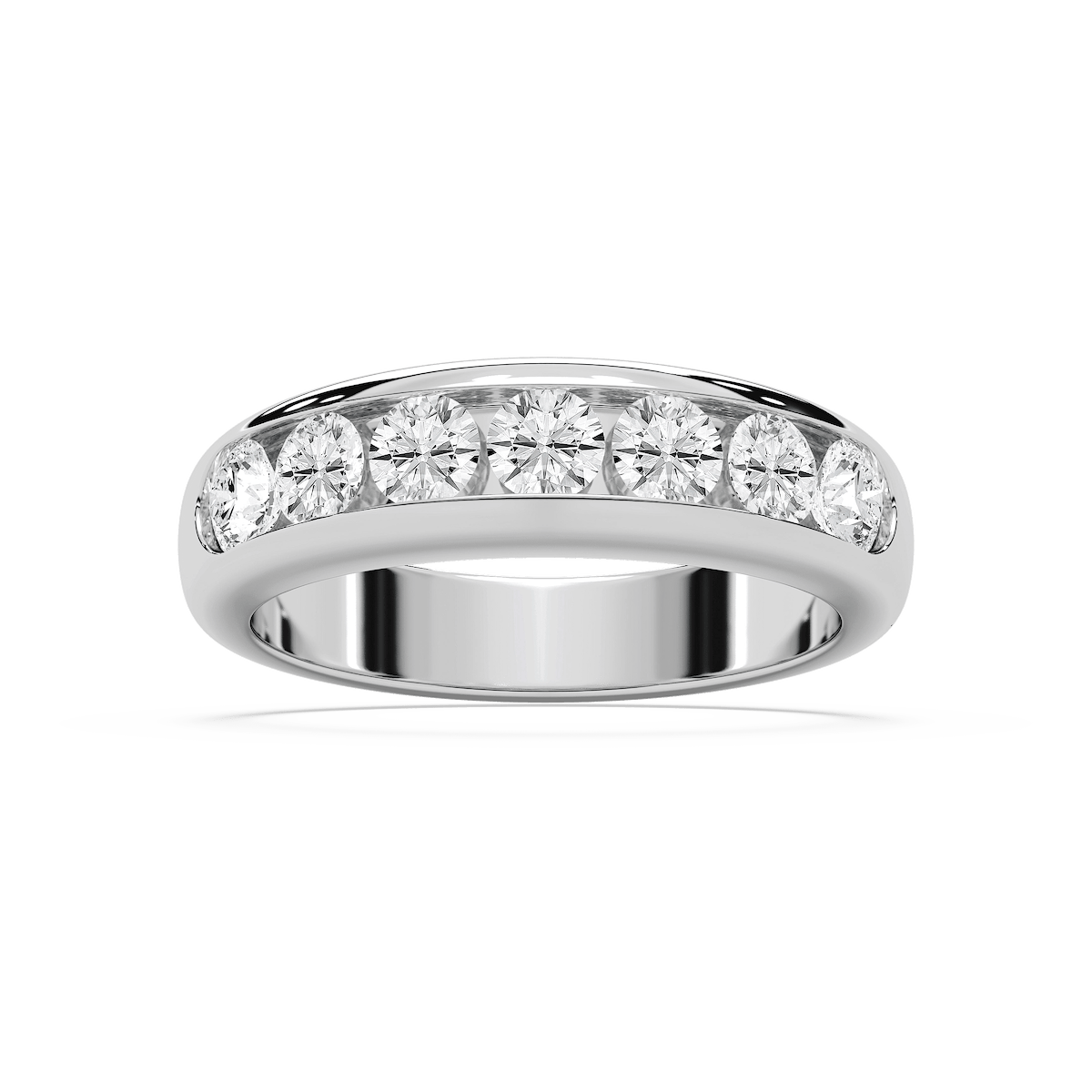 Joshua 1 ⅔ ctw Round Lab Grown Diamond 4.35mm Channel Mens Wedding Band