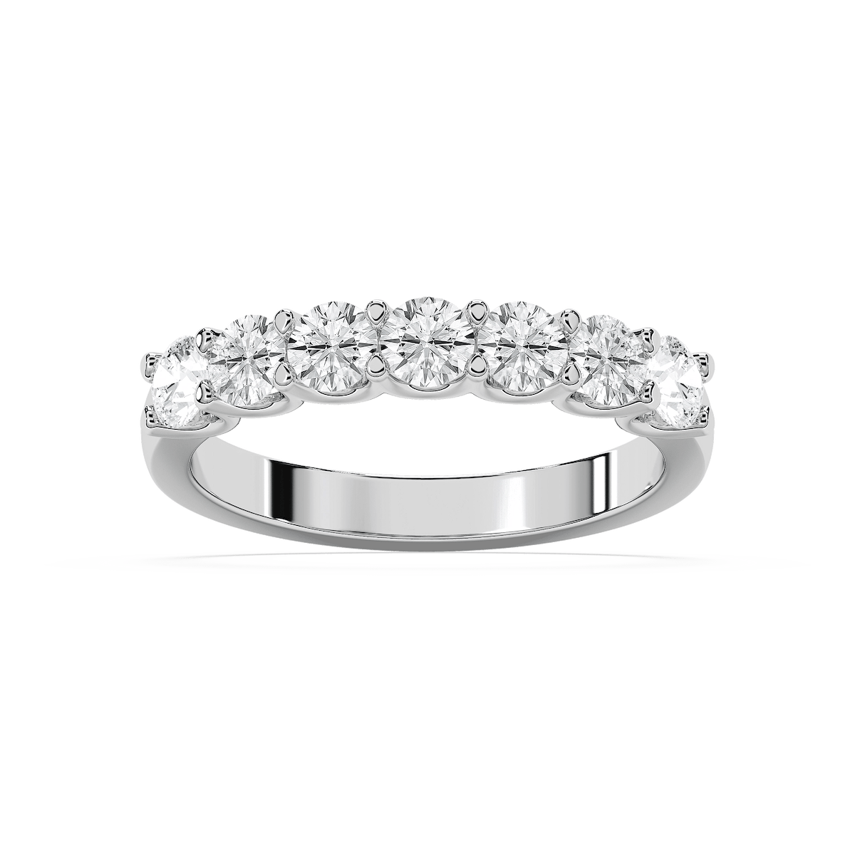 Amelia 1 ctw Round Lab Grown Diamond Seven Stone U Prong Anniversary Band