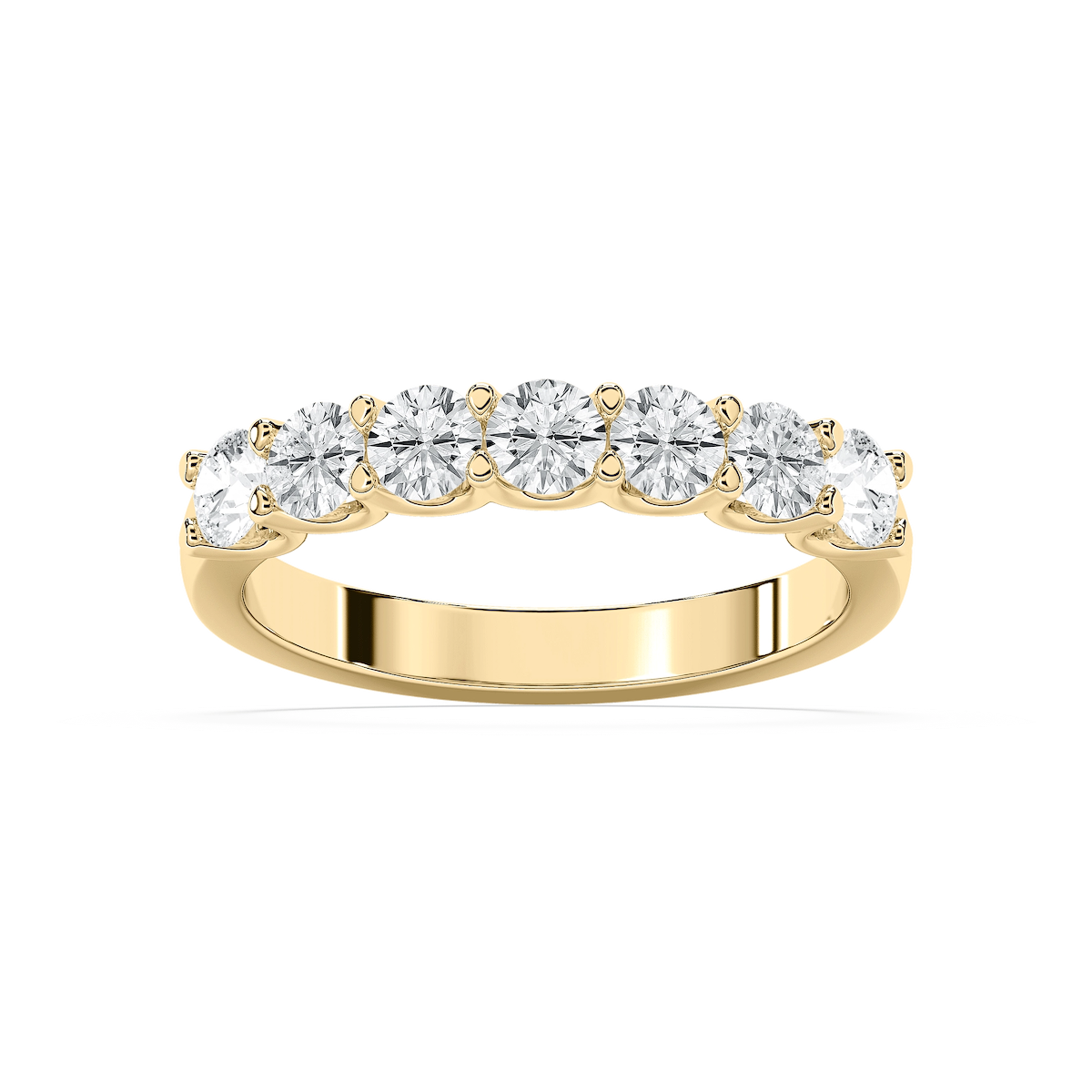 Amelia 1 ctw Round Lab Grown Diamond Seven Stone U Prong Anniversary Band