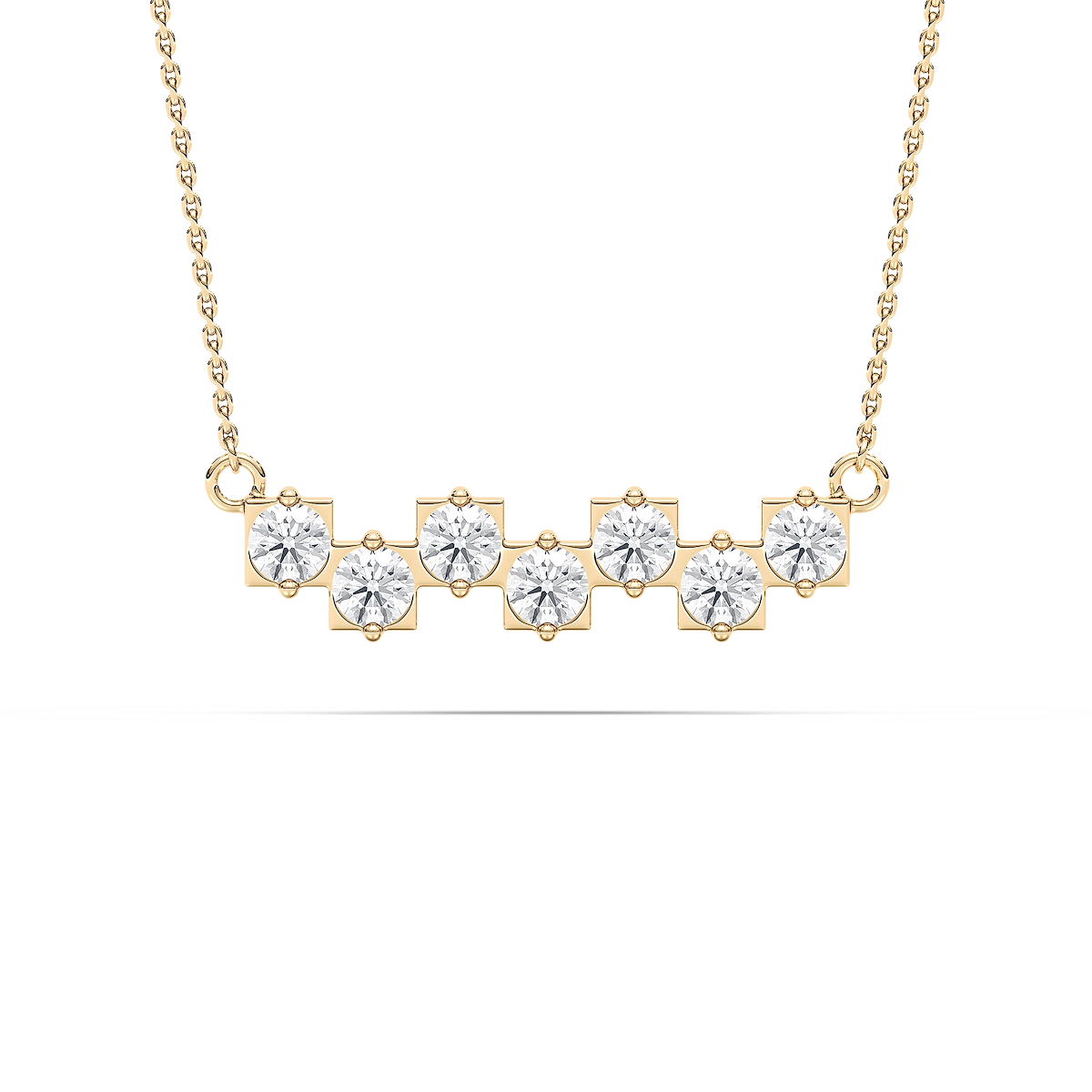 1 ⅓ ctw Round Lab Grown Diamond Seven Stones of Grace Necklace - 18 Inches