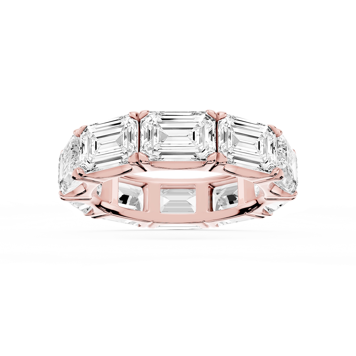 Shiloh Emerald Lab Grown Diamond East West Eternity Band