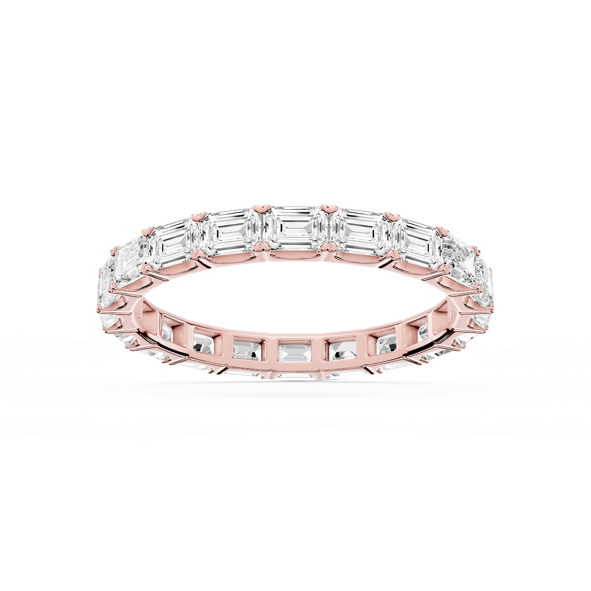 Shiloh Emerald Lab Grown Diamond East West Eternity Band