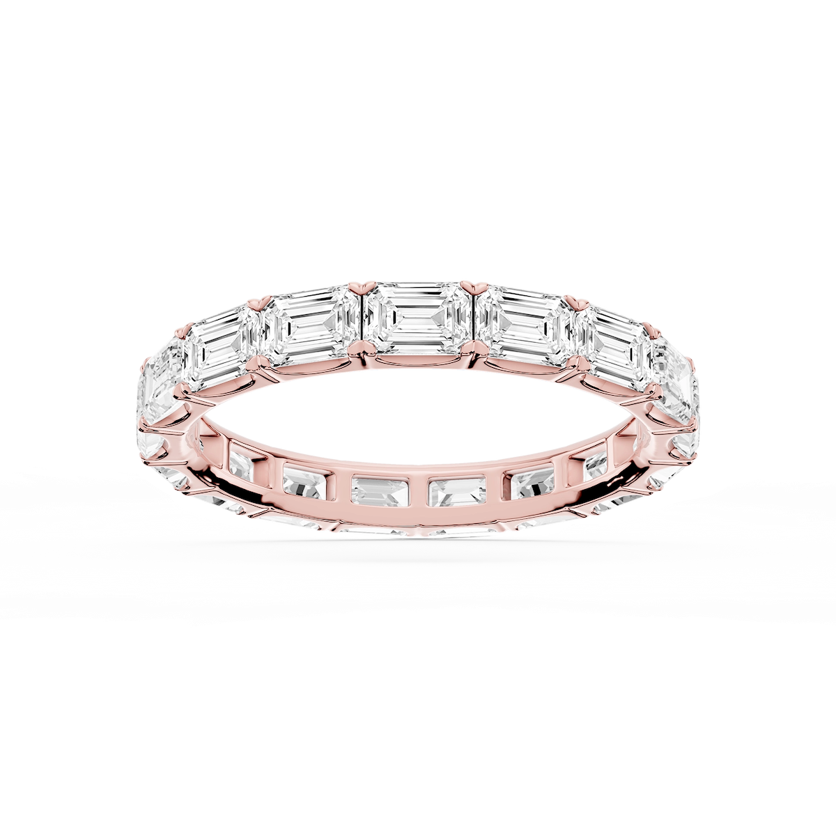 Shiloh Emerald Lab Grown Diamond East West Eternity Band