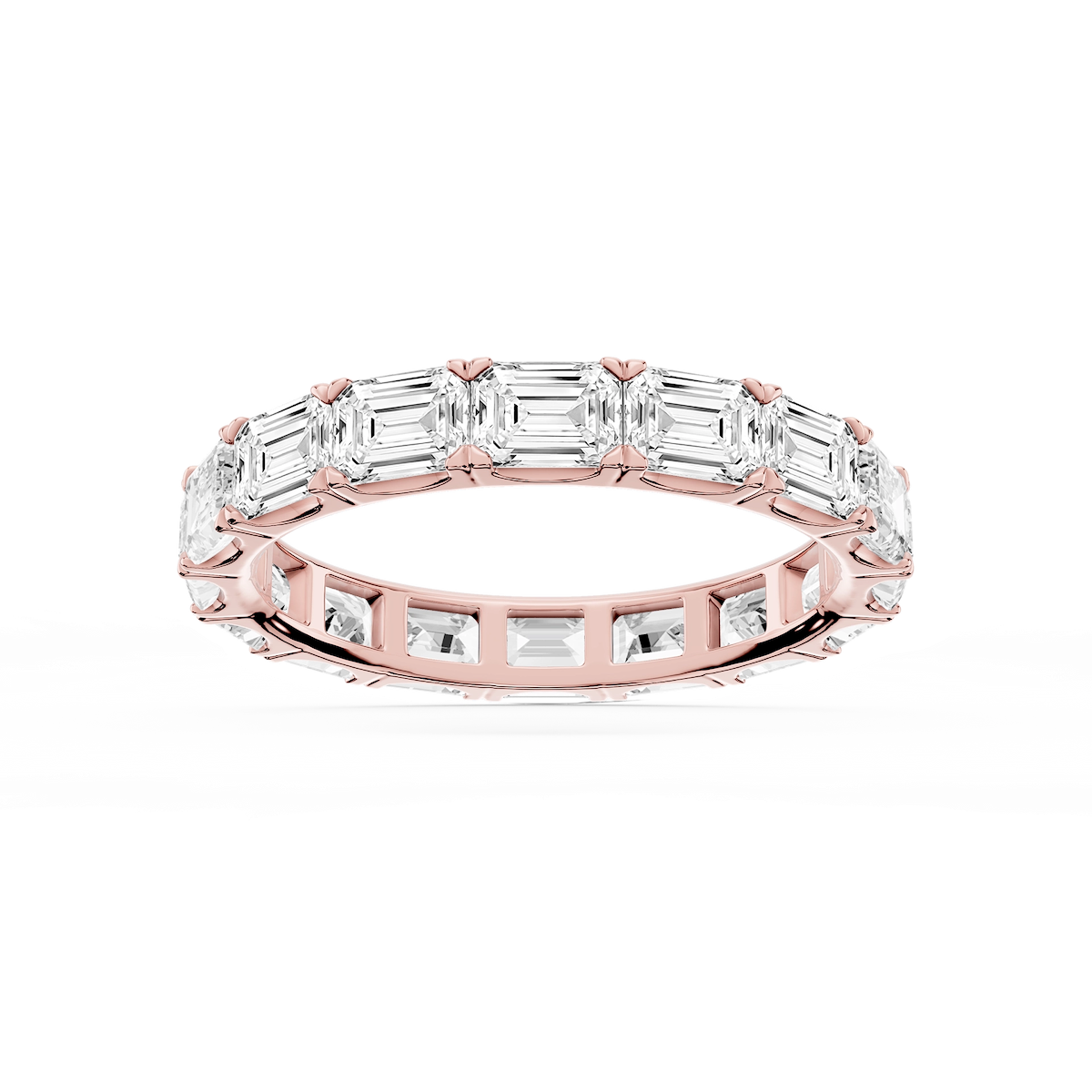 Shiloh Emerald Lab Grown Diamond East West Eternity Band