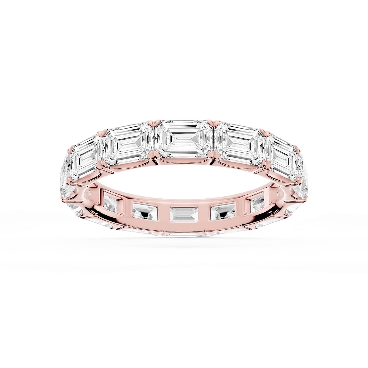Shiloh Emerald Lab Grown Diamond East West Eternity Band