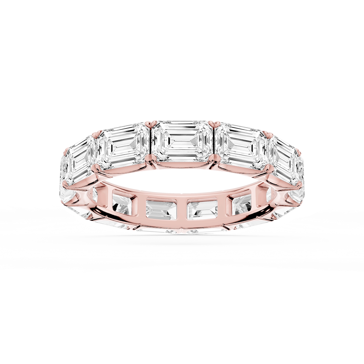 Shiloh Emerald Lab Grown Diamond East West Eternity Band