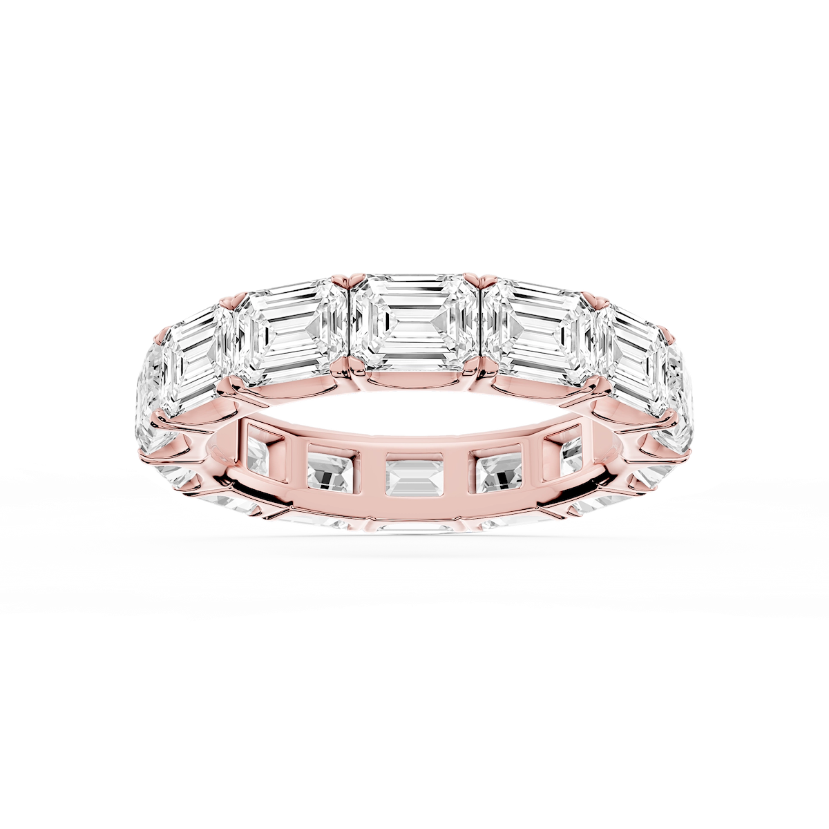 Shiloh Emerald Lab Grown Diamond East West Eternity Band