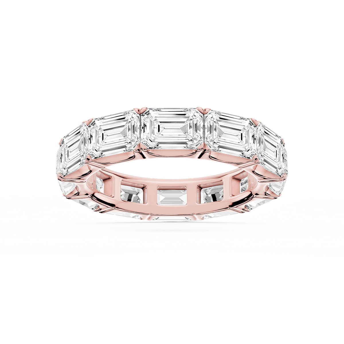 Shiloh Emerald Lab Grown Diamond East West Eternity Band