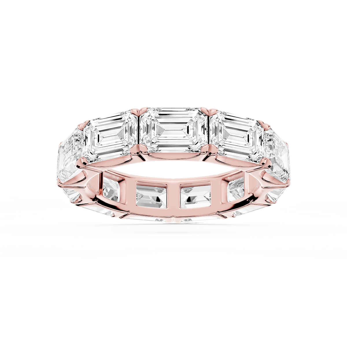 Shiloh Emerald Lab Grown Diamond East West Eternity Band
