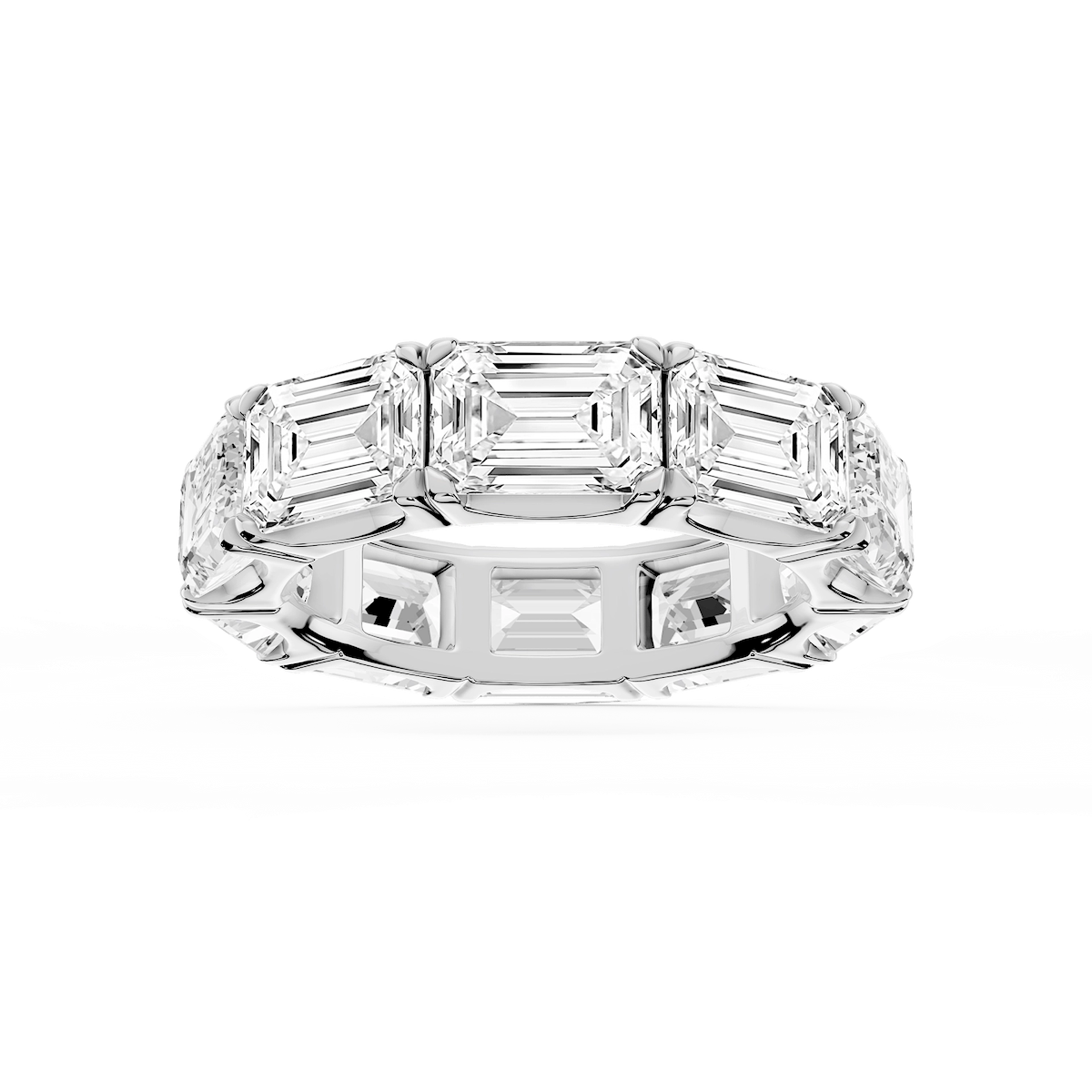 Shiloh Emerald Lab Grown Diamond East West Eternity Band