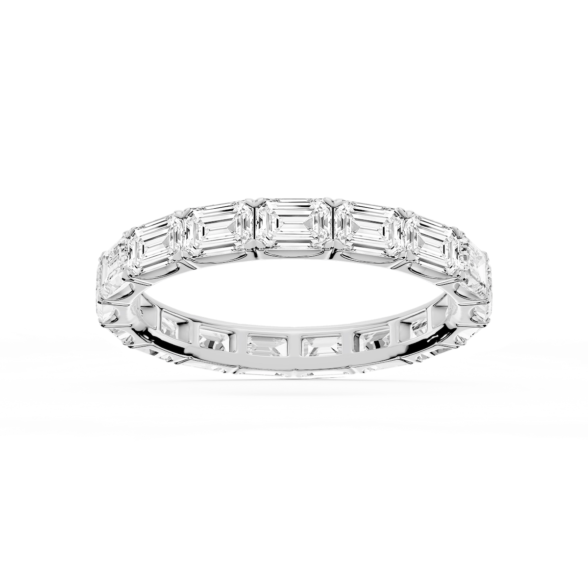 Shiloh Emerald Lab Grown Diamond East West Eternity Band
