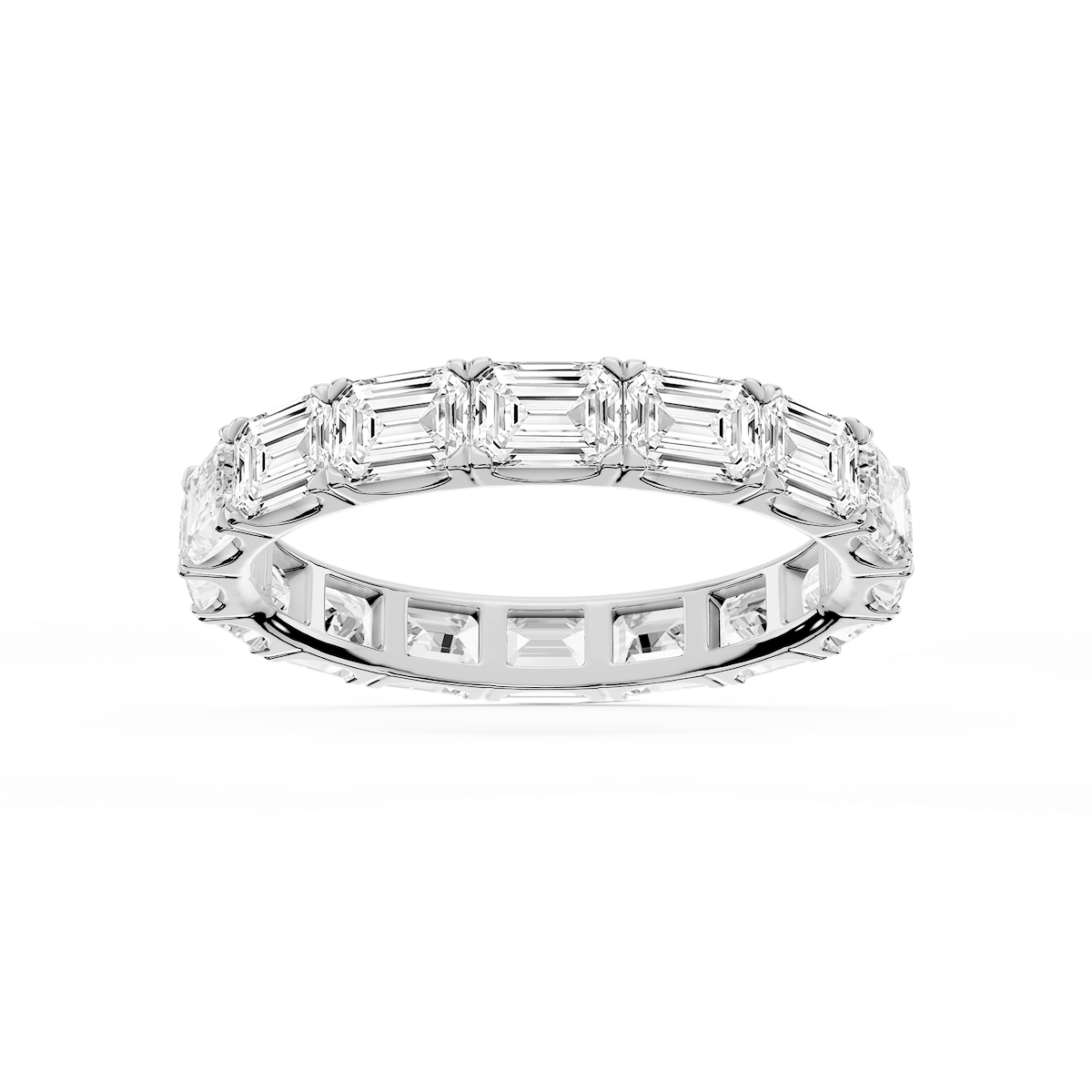 Shiloh Emerald Lab Grown Diamond East West Eternity Band