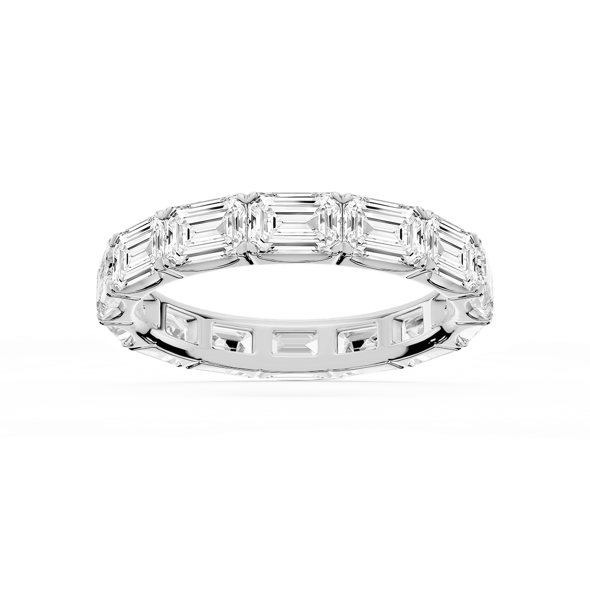 Shiloh Emerald Lab Grown Diamond East West Eternity Band